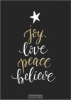 Productafbeelding Kaart kerst Joy love peace believe