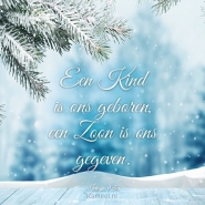 Productafbeelding Kerstkaart een kind is ons geboren