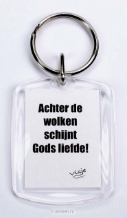 Productafbeelding Sleutelhanger Achter de wolken schijnt Gods liefde!