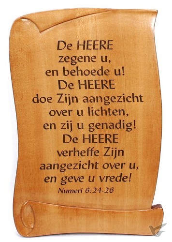 Productafbeelding: voorkant van Wandbord 20x13cm de HEER numeri 6:24-26