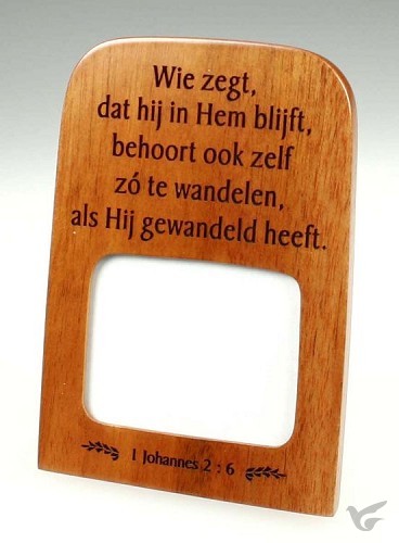 Productafbeelding: voorkant van Wandbord/fotoraam 14.5x10cm wie zegt dat