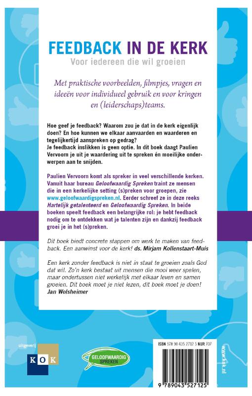 Productafbeelding: achterkant van Feedback in de kerk