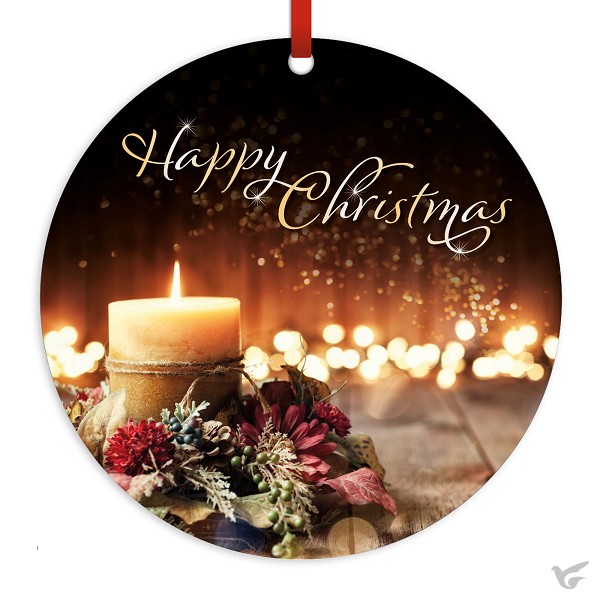 Productafbeelding: voorkant van Christmas Candle ceramic decoration