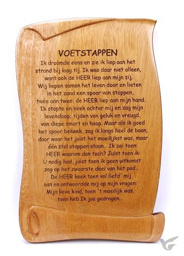 Productafbeelding: voorkant van Wandbord 14.5x10 voetstappen