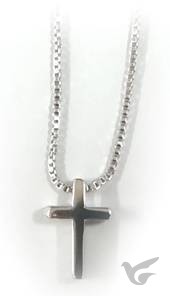 Productafbeelding: voorkant van Necklace Cross Silver titanium steel