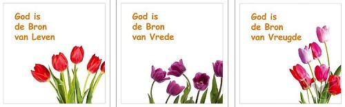 Productafbeelding: voorkant van Wandborden God is de bron van set3 10cm