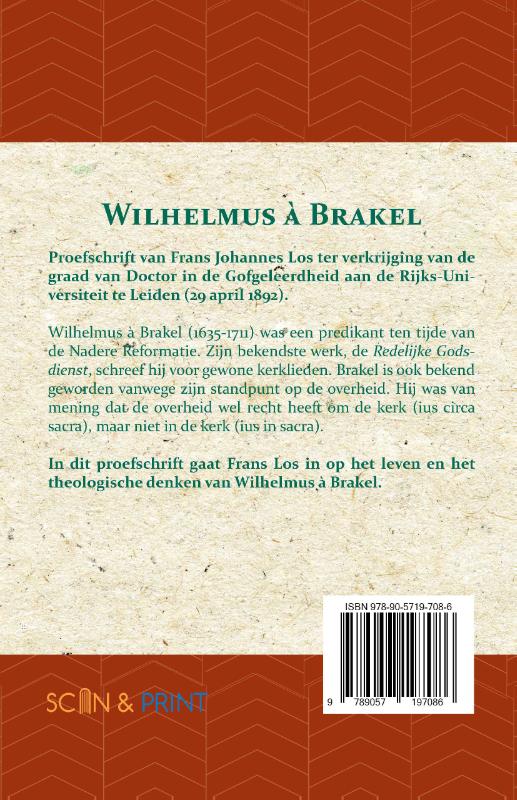 Productafbeelding: achterkant van Wilhelmus à Brakel